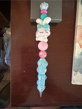 Cute Pastel Sanrio with cina character Pen - Pink, Teal & White